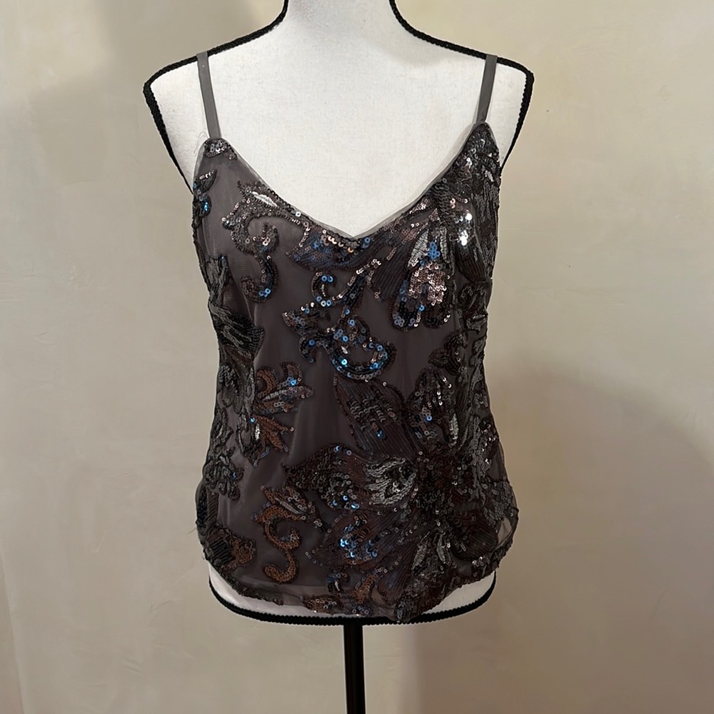 White House Black Market sequined Women’s camisole top.